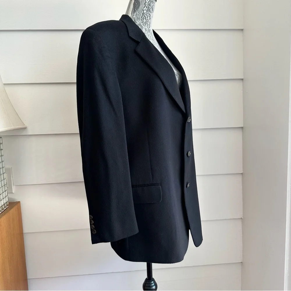 Men’s Coach Black Blazer Suit Jacket Cashmere size 46